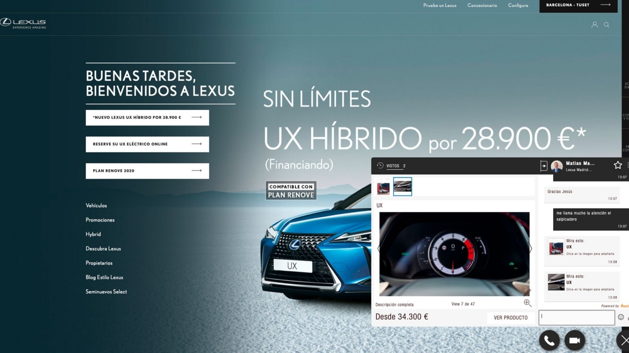 Lexus lanza Livechat: La hospitalidad de la marca ahora también en su web