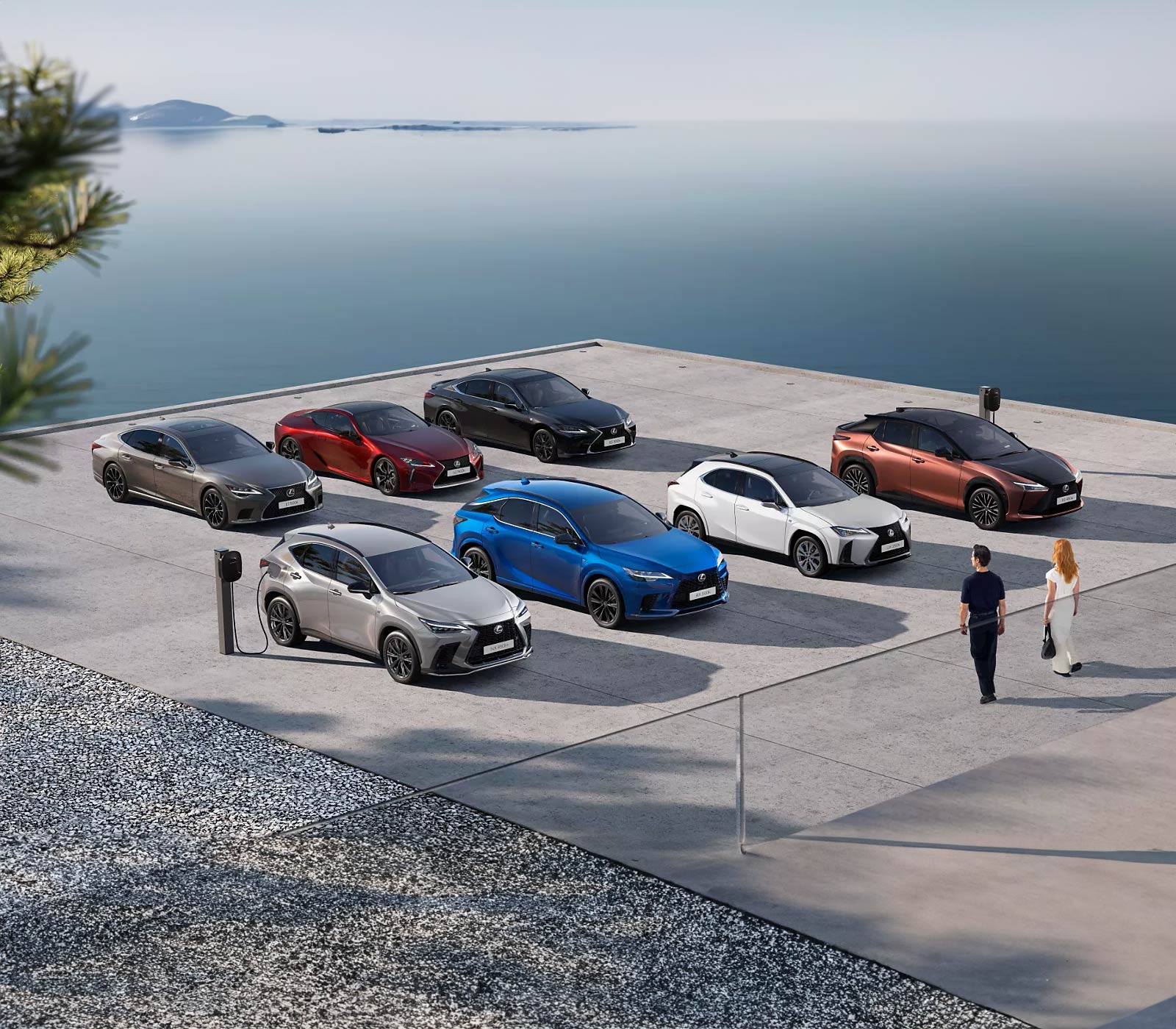 Gama Lexus sobre una azotea