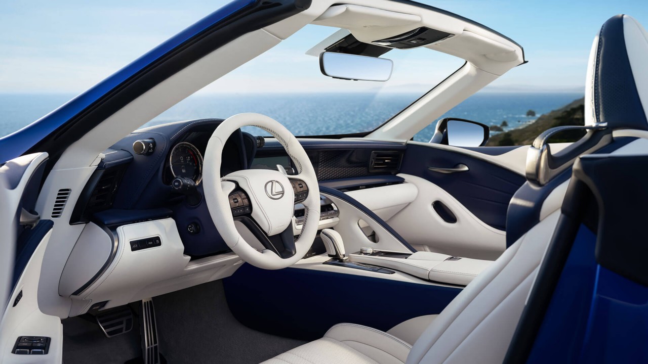 Lexus LC convertible front interior 