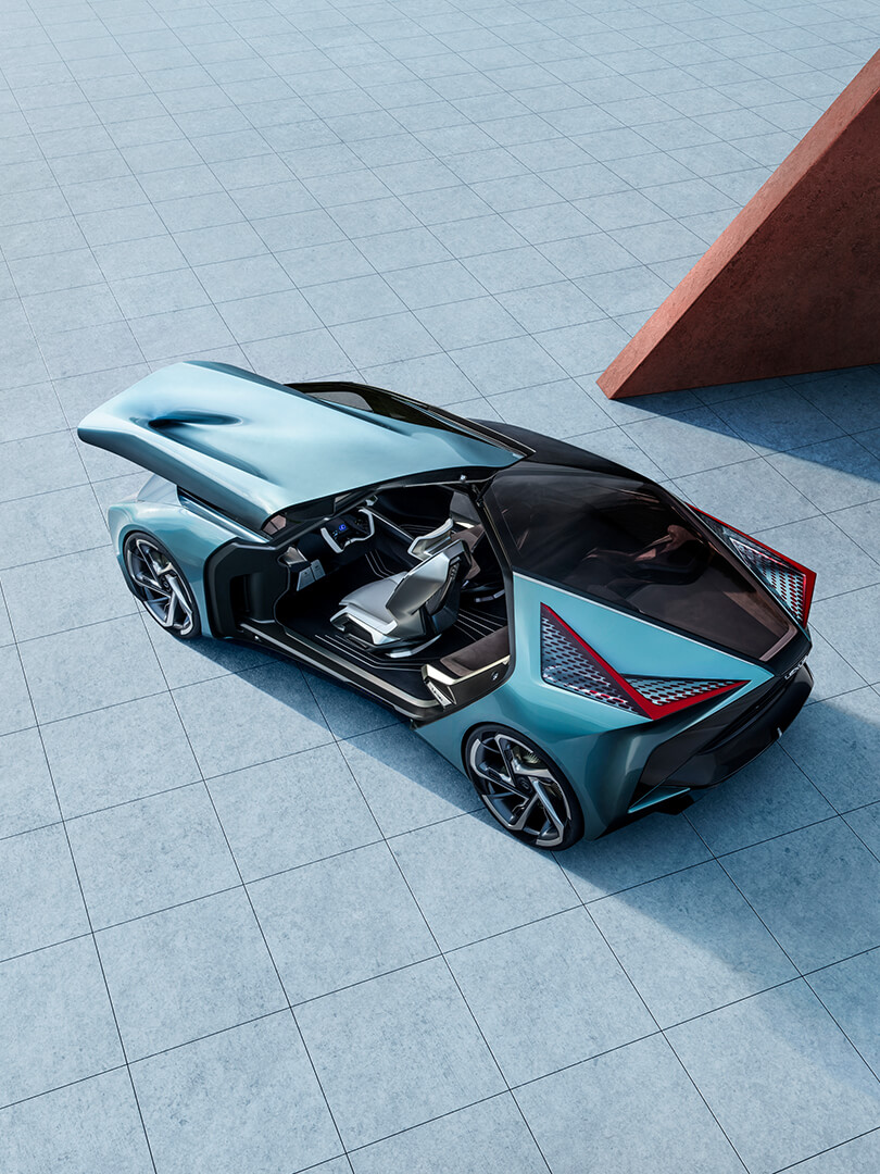 Its futuristic exterior anticipates electrified Lexus vehicles by 2030