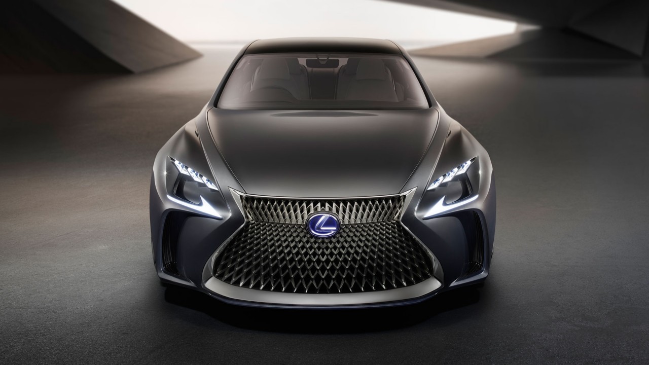 Front view of the Lexus LF-FC Hydrogen Fuel-cell Sedan concept car 