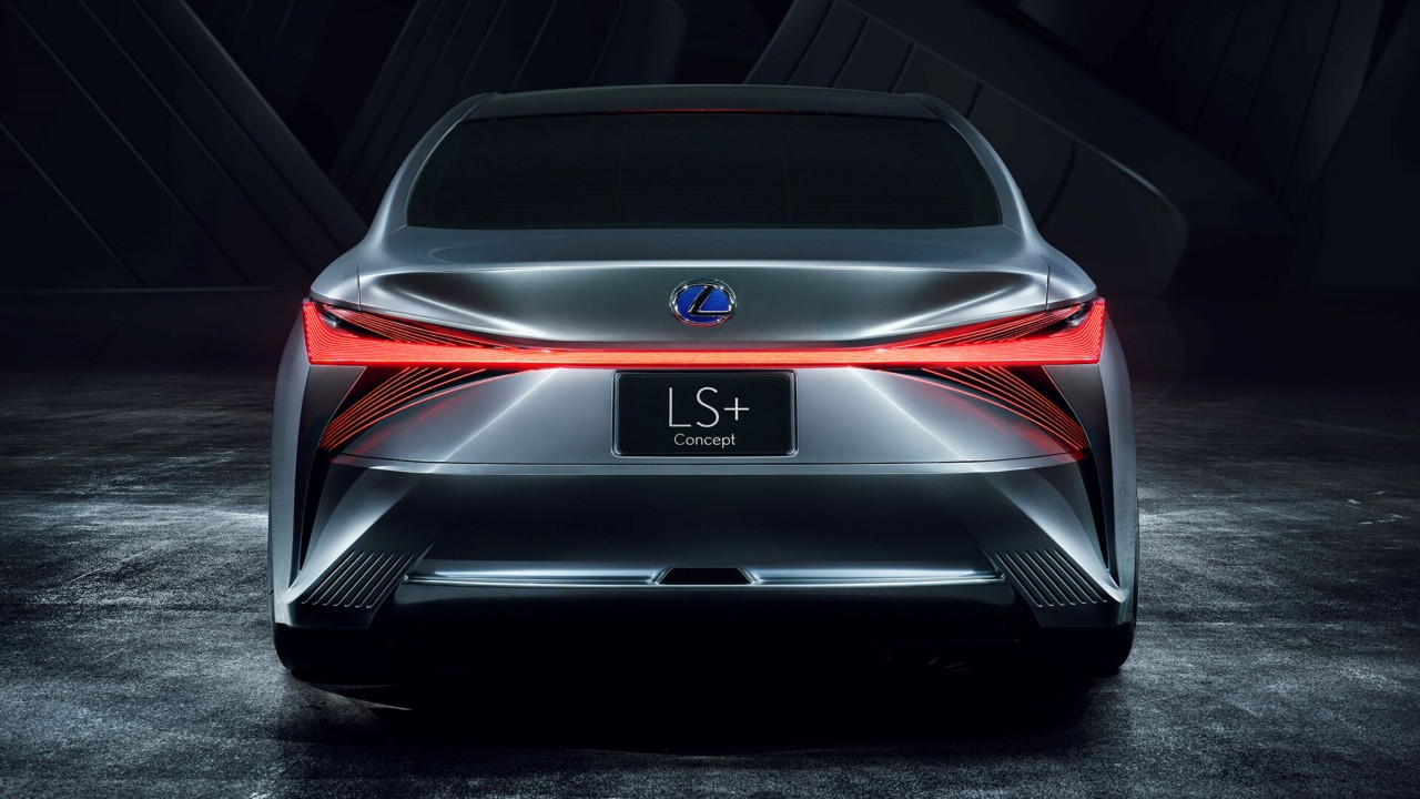 Rear view of the Lexus Premieres LS+ concept car