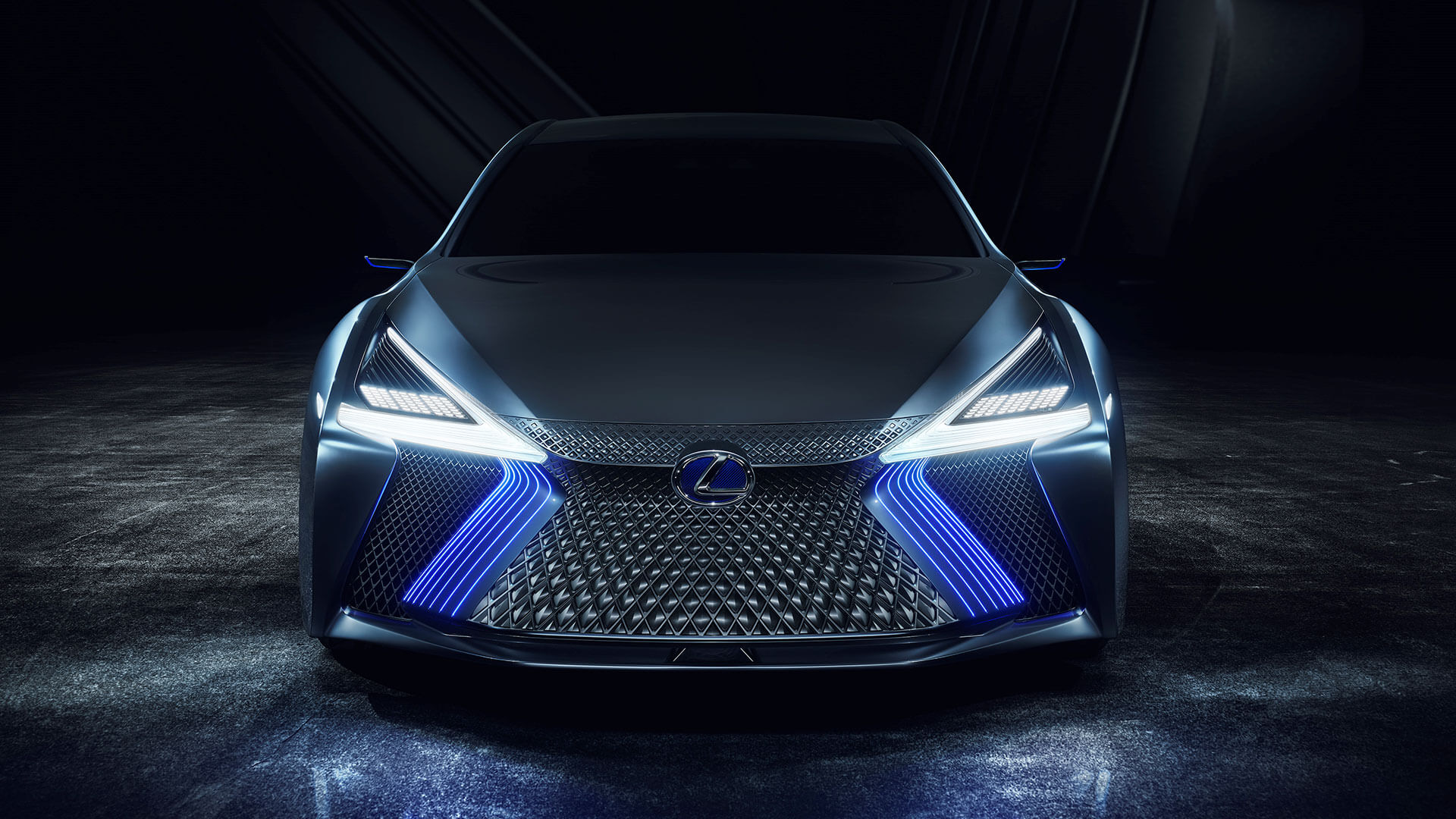 Front view of the Lexus Premieres LS+ concept car