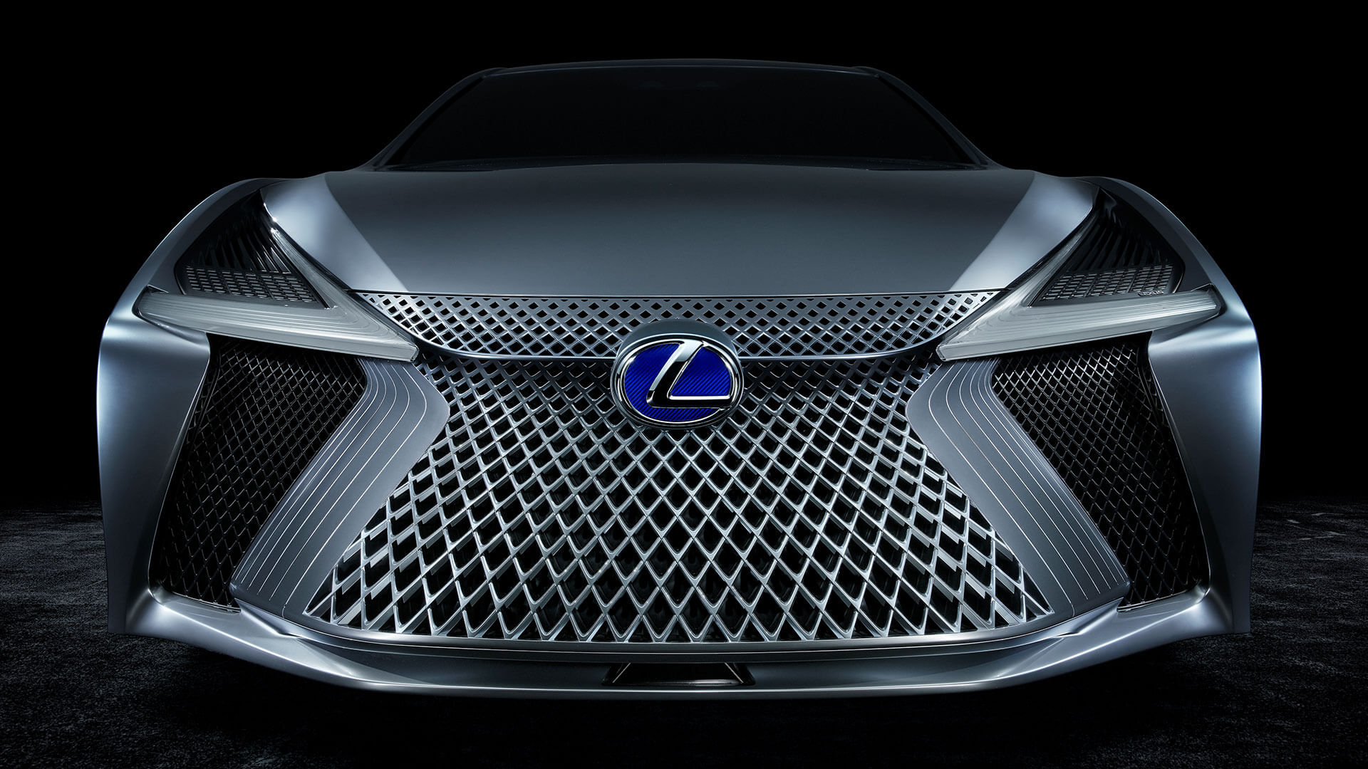 Lexus Premieres LS+ concept car grille close up 
