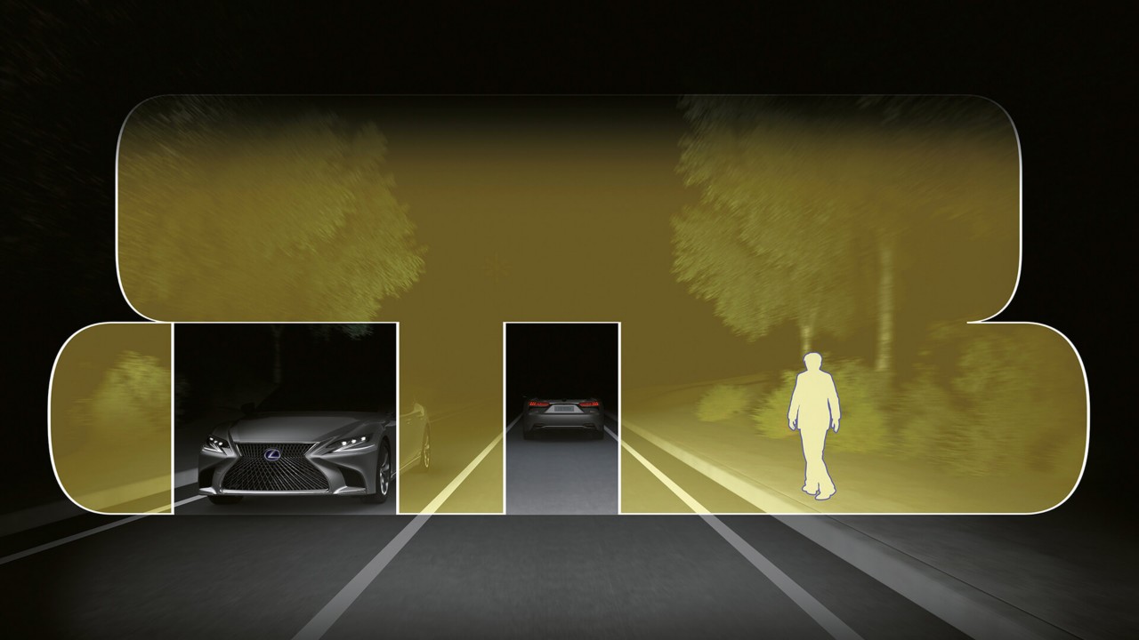 Lexus adaptive high beam system graphic 