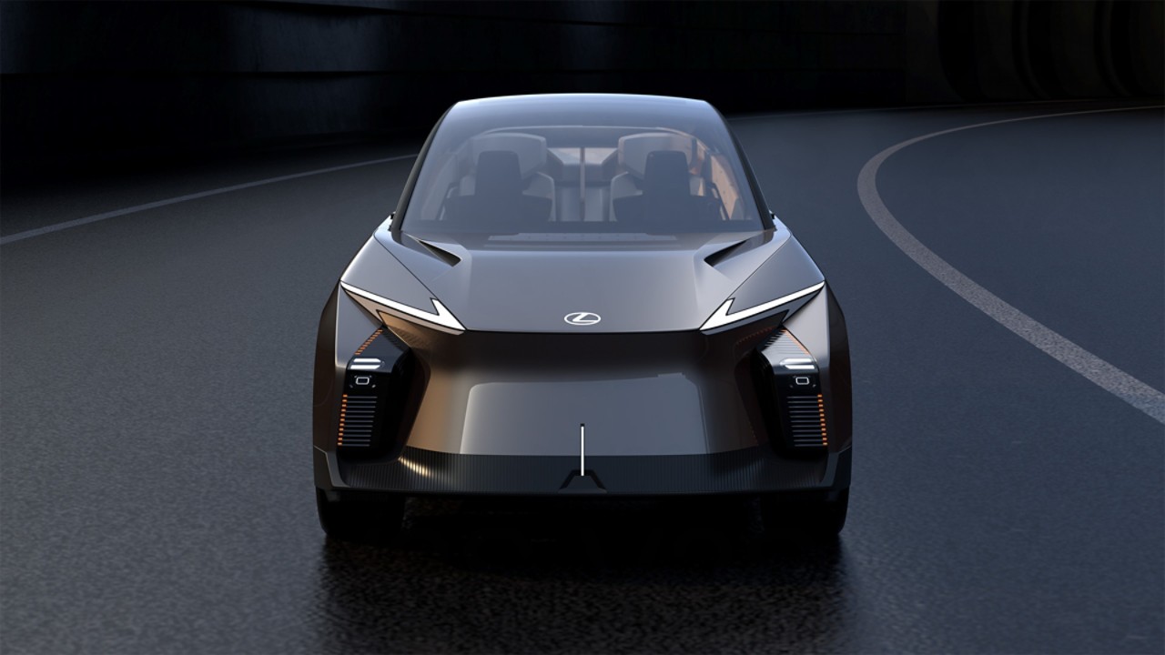 A front view of the Lexus LF-ZL concept car